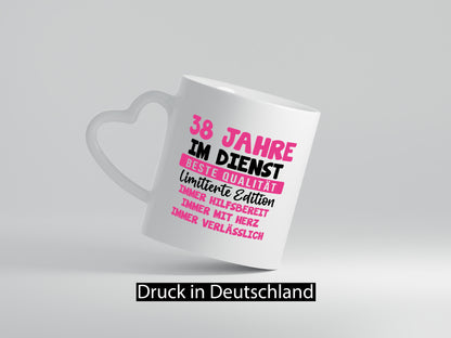 38 Jahre im Dienst | Jubiläum Arbeit v10 lustiger Spruch Geschenk Kollegen Büro