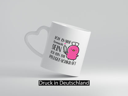 Darf komisch sein, bin Pflegekraft | Küken Spritze lustiger Spruch Geschenk