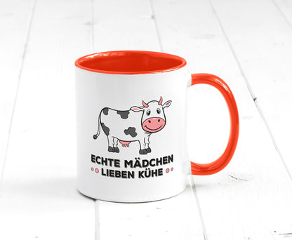 Echte mädchen lieben Kühe | Farm Farmer Bauer lustiger Spruch Geschenk Humor