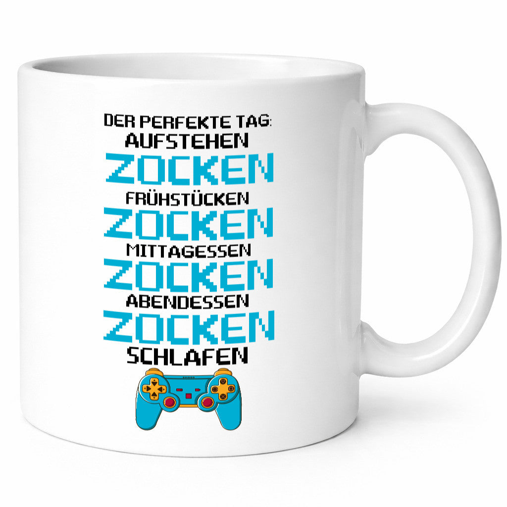 Der perfekte Tag | Zocker Tasse Gamer Witz Humor lustig Geschenkidee Geschenk