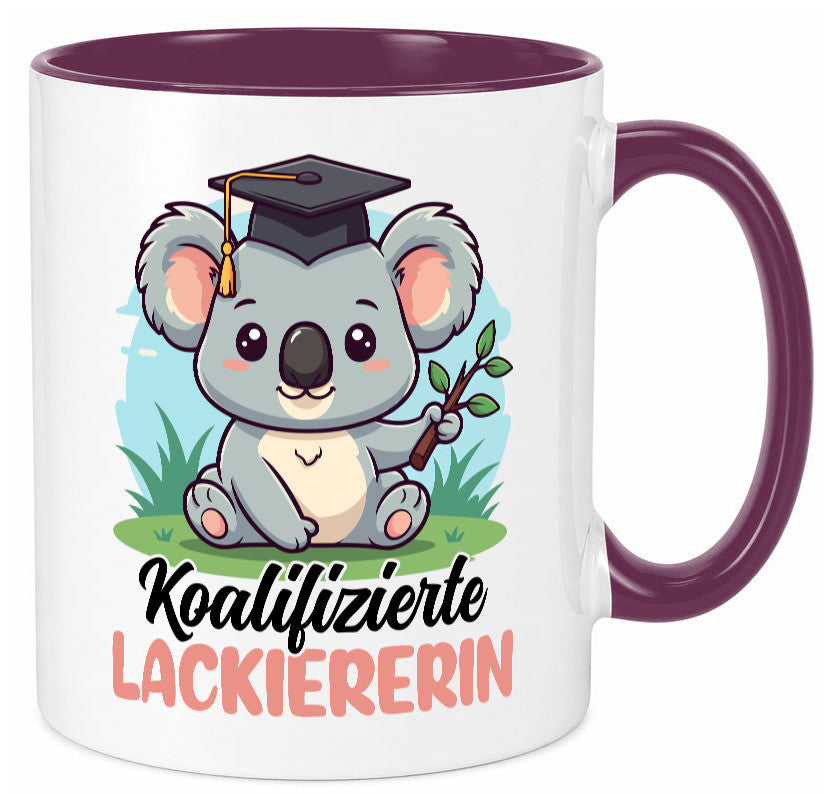 Koalifizierte Lackiererin | lackieren Geschenkidee Humor Tasse