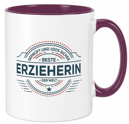 Geprüft und sicher: Erzieherin | Pädagogin Schule Geschenk Humor Geschenkidee
