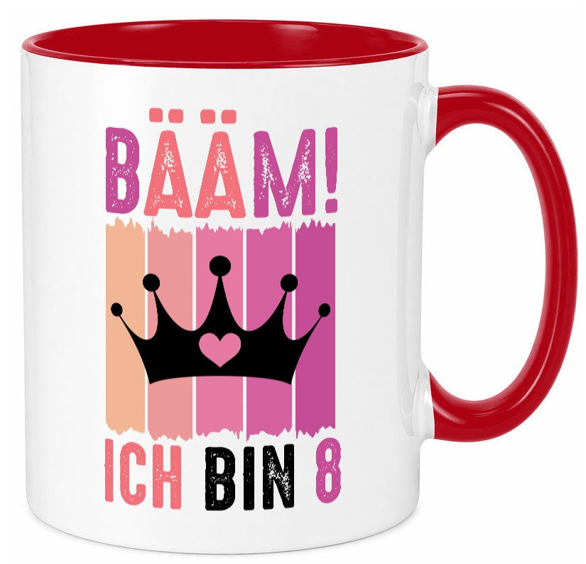 8. Geburtstag | 8 Jahre Bääm ich bin Krone lustig Geschenkidee Geschenk Tasse