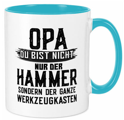 Opa ist der Hammer | Großvater Tasse Werkzeugkasten lustig Familie Geschenkidee