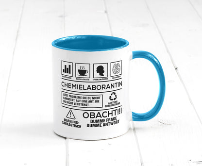 Achtung Probleme Chemielaborantin | Laborantin Chemie Geschenk Humor
