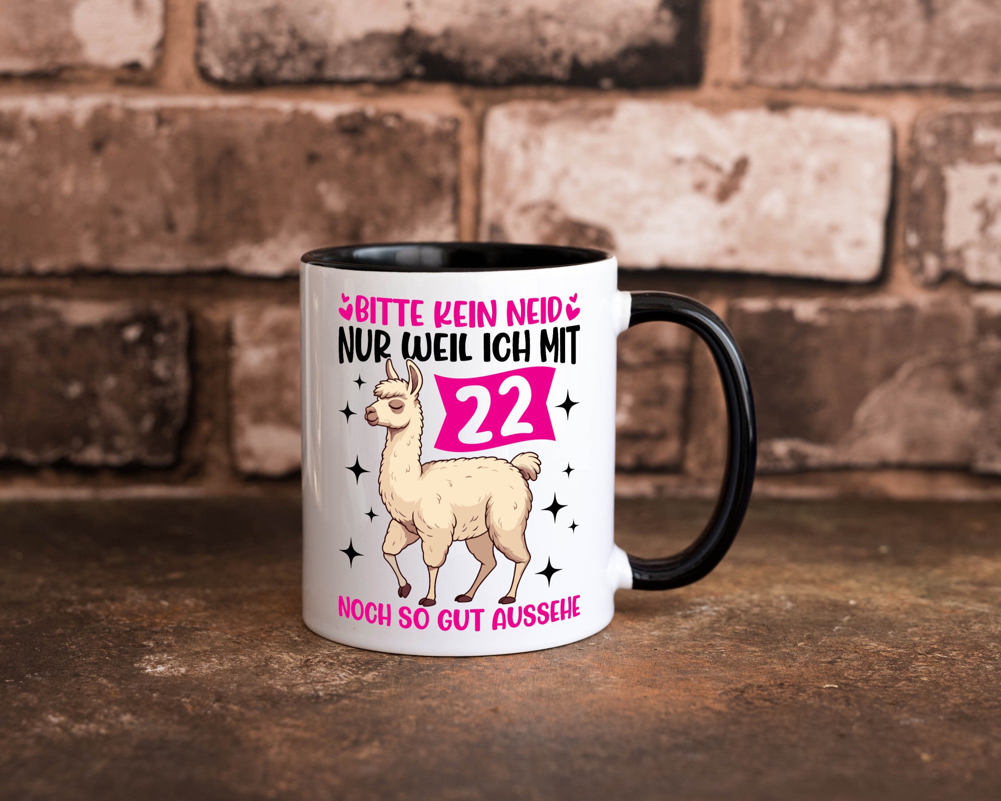 22. Geburtstag | 22 Jahre Lama gut aussehen lustig Geschenkidee Geschenk Tasse
