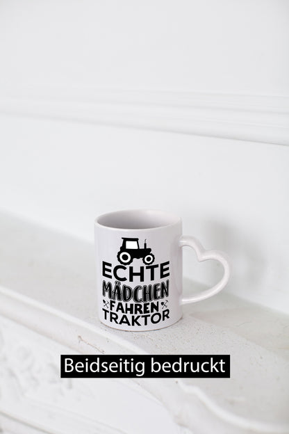 Mädchen fahren Traktor | Trekker Tasse Landwirtin lustiger Spruch Geschenk
