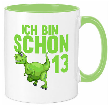 13. Geburtstag | 13 Jahre Dino Dinosaurier Humor Geschenkidee Tasse