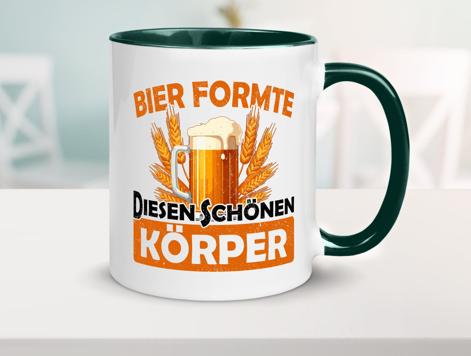 Bier förmte diesen Körper | bierliebhaber v2 Humor Geschenkidee Tasse