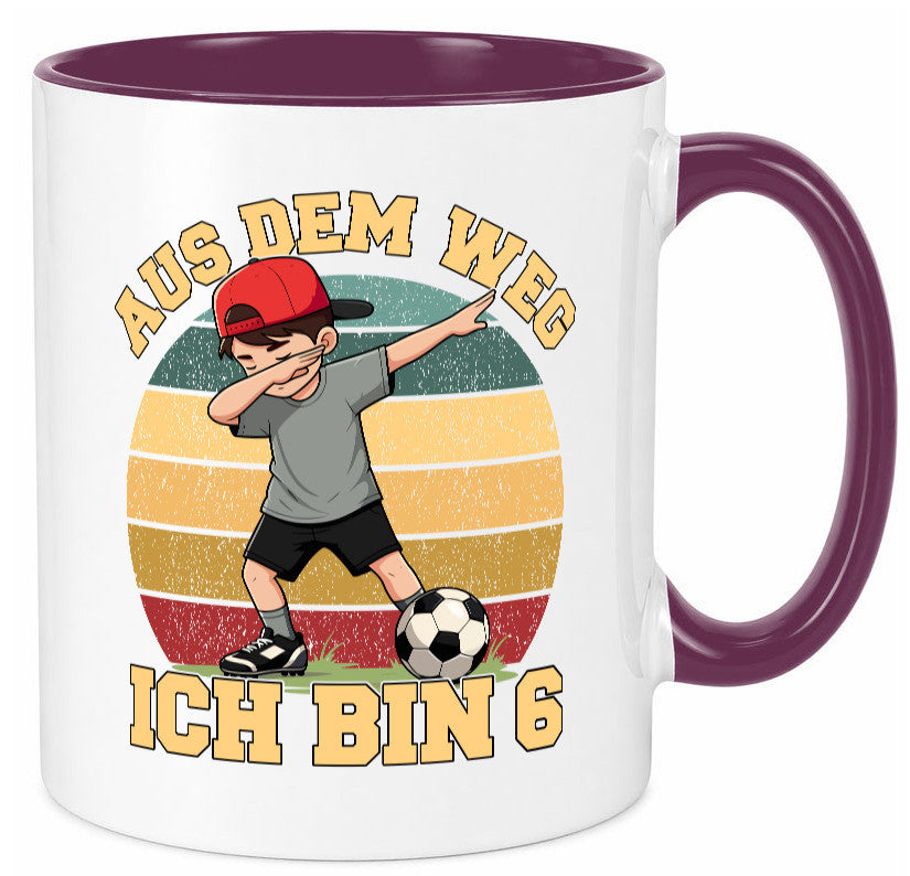 6. Geburtstag | 6 Jahre Fußball Junge Fußballer Geschenk Geschenkidee lustiger Tasse
