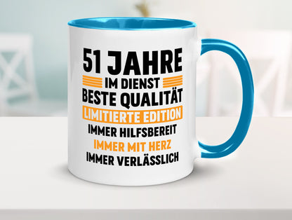 51 Jahre im Dienst | Jubiläum Arbeit lustiger Spruch Geschenk Kollegen Büro