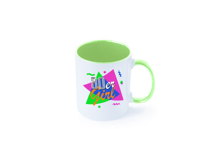 80er Girl - Jahre bunt + verrückt retro Humor Geschenkidee Tasse
