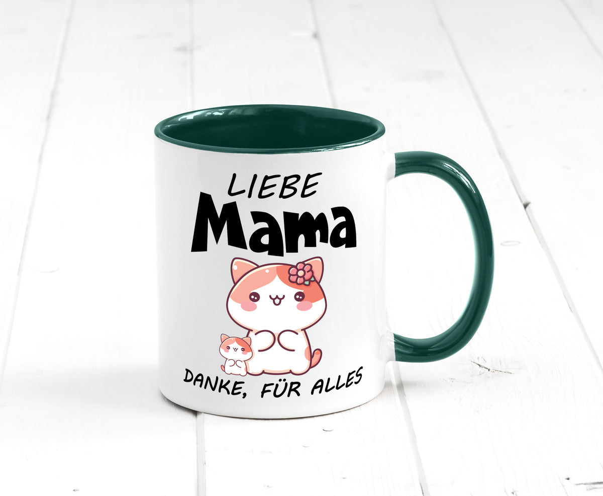 Liebe Mama Danke, für alles | Muttertag Beste Geschenk Familie Geschenkidee Tasse