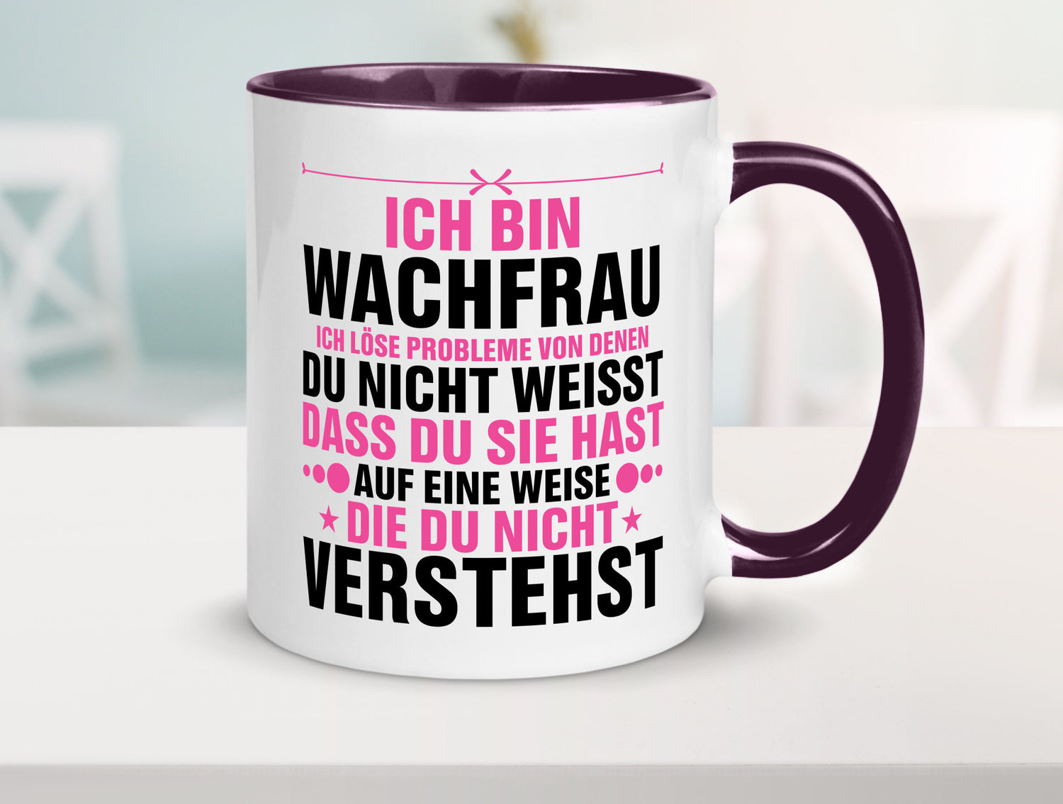 Löse Probleme: Wachfrau | Wachpersonal Nachtwächter Geschenk Humor Geschenkidee