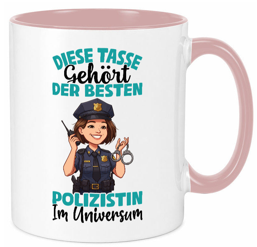 Im Universum: Polizistin | Beruf Polizei Geschenkidee Arbeit Kollegen Büro Tasse