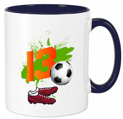 13. Geburtstag | Jungen Fußball Fußballspieler Humor Geschenkidee Tasse
