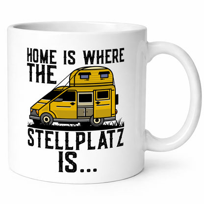 Camping | Wohnmobil Camper-Liebe Stellplatz Panorama Geschenkidee Humor Tasse