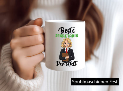 Beste Sekretärin | Büro v2 Geschenk Arbeit Kollegen lustiger Spruch Tasse