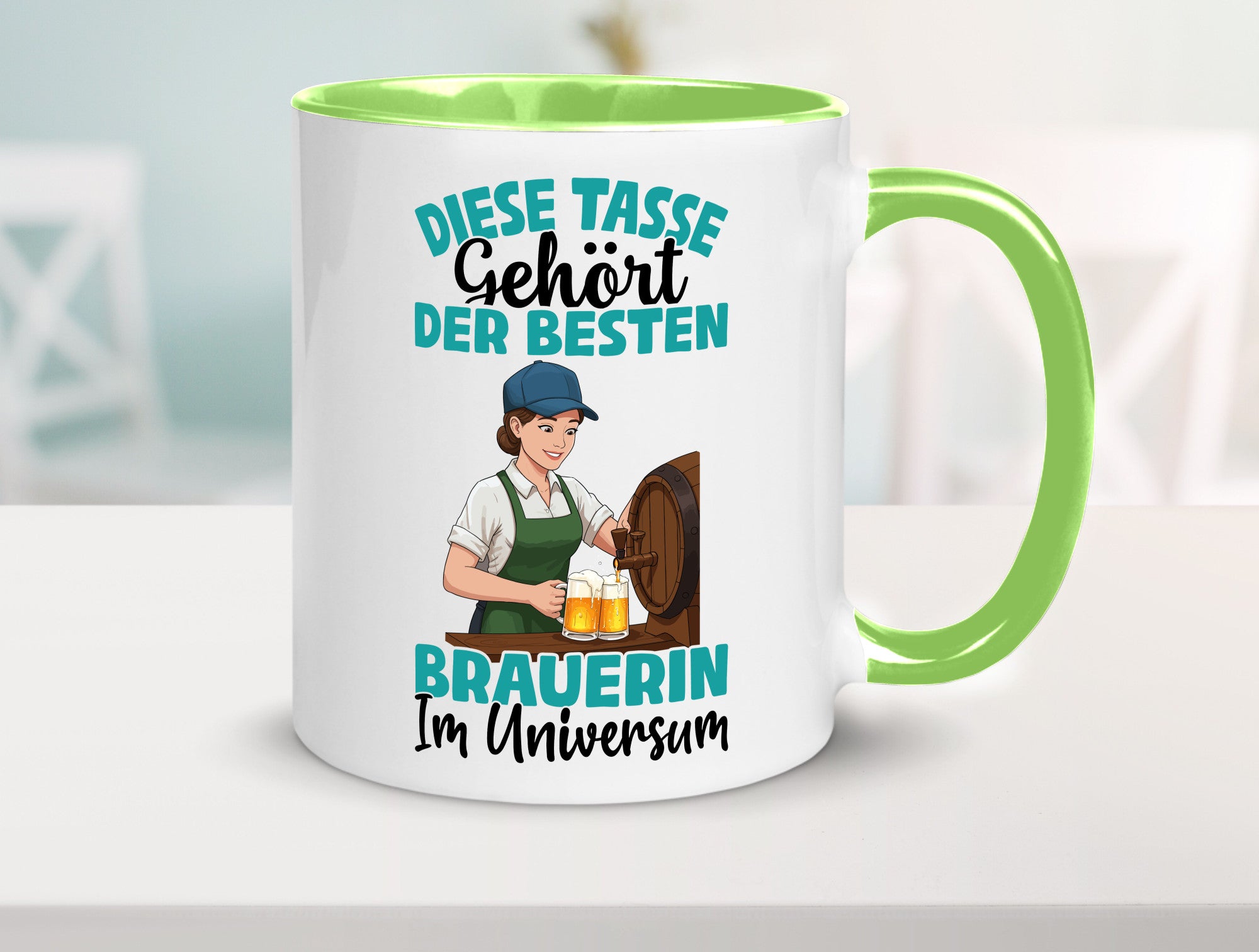 Im Universum: Brauerin | Bier Brauerei lustiger Spruch Geschenk Humor