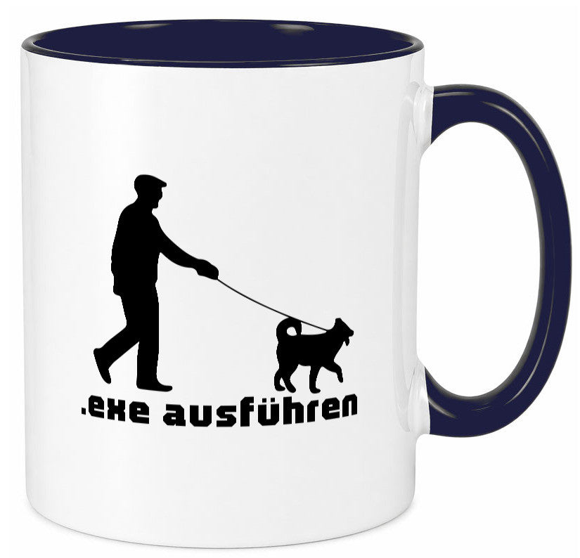 Exe ausführen | Echse Programmierer Informatiker Nerd Humor Geschenkidee Tasse