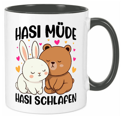 Hasi Müde | schlafen Kaninchen Häschen v2 lustiger Spruch Geschenk Humor