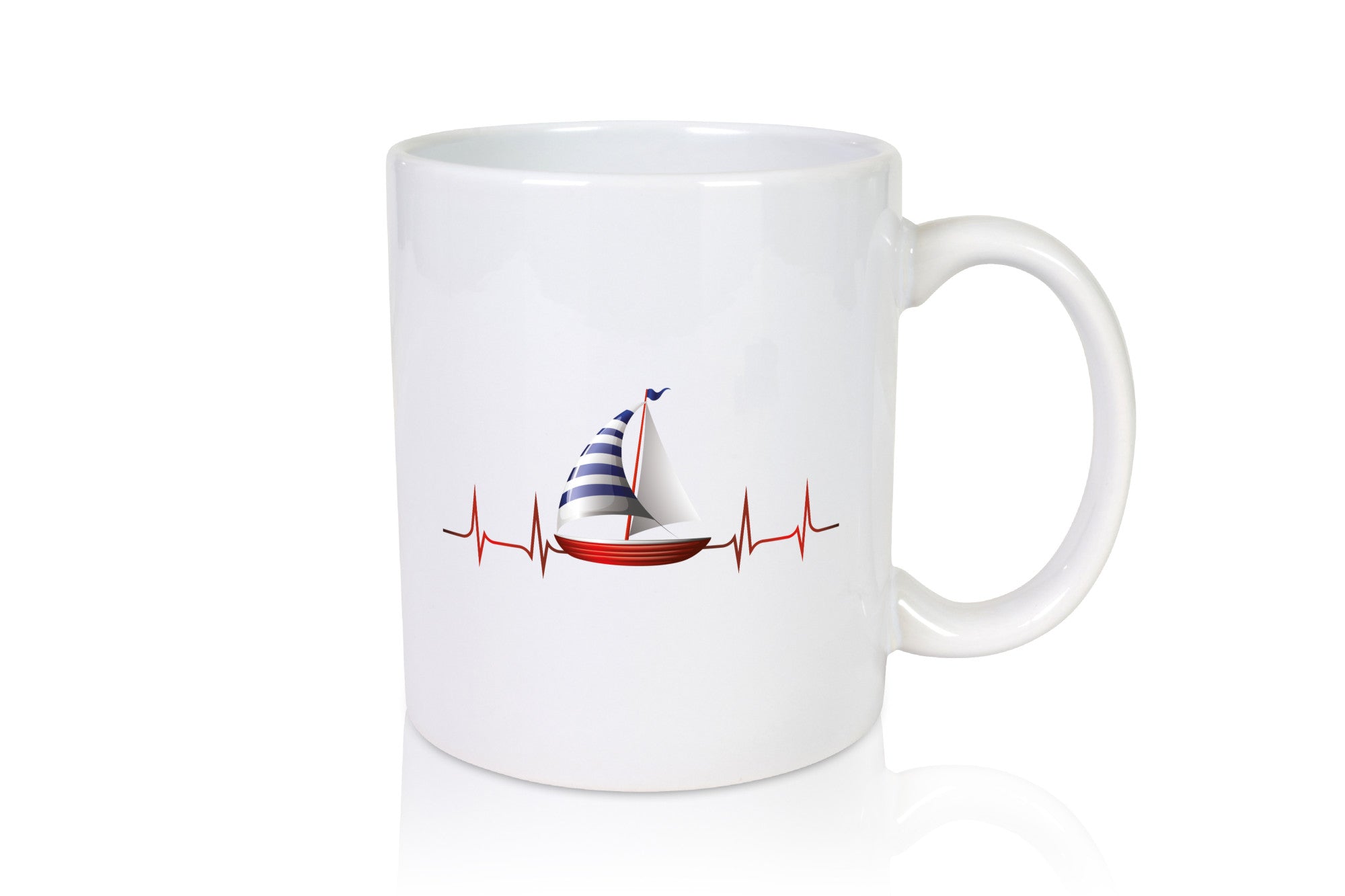 Segelboot Herzschlag | Segler segeln Boot Kapitän Geschenk Humor Geschenkidee