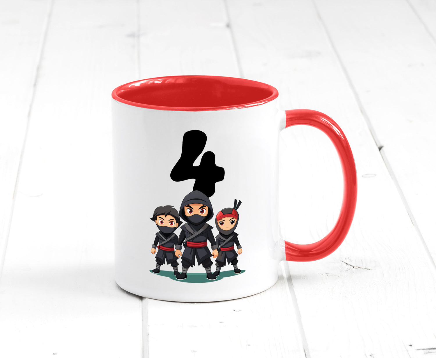 4. Geburtstag | 4 Jahre Ninja lustig Geschenkidee Geschenk Tasse