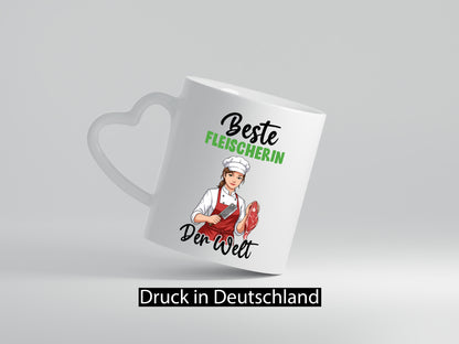 Beste Fleischerin | Schlachterei v2 Geschenkidee Humor Tasse