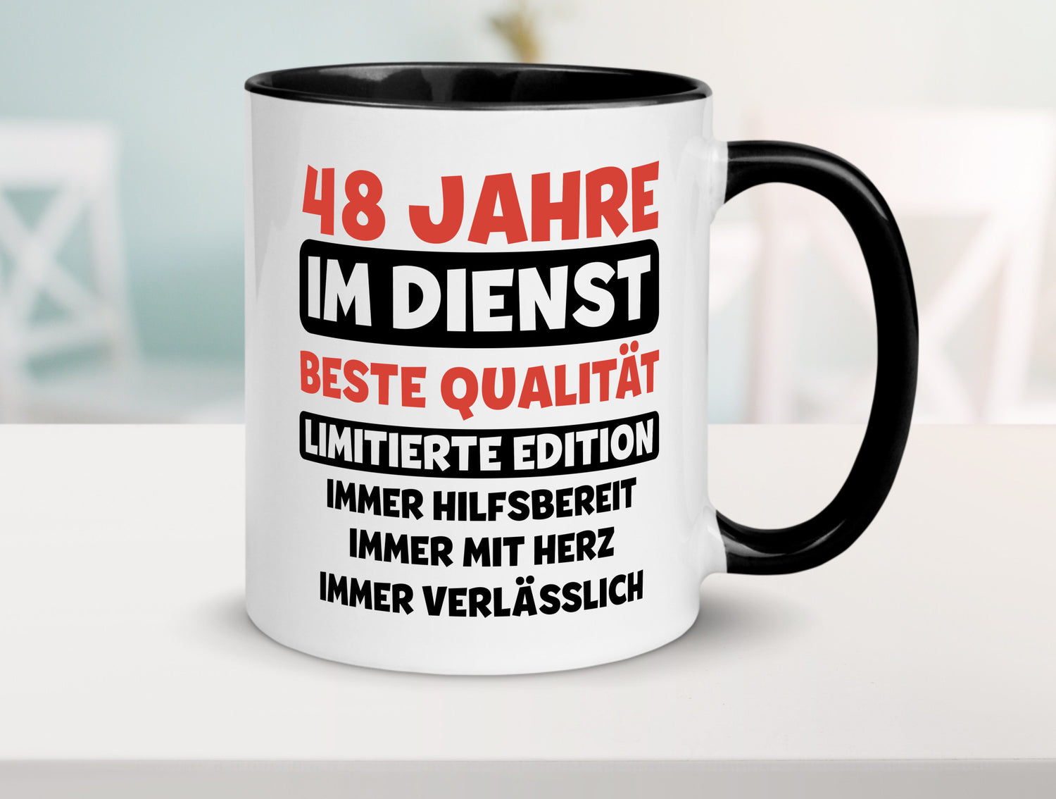 48 Jahre im Dienst | Jubiläum Arbeit v3 Humor Kollegen Büro Geschenkidee Tasse