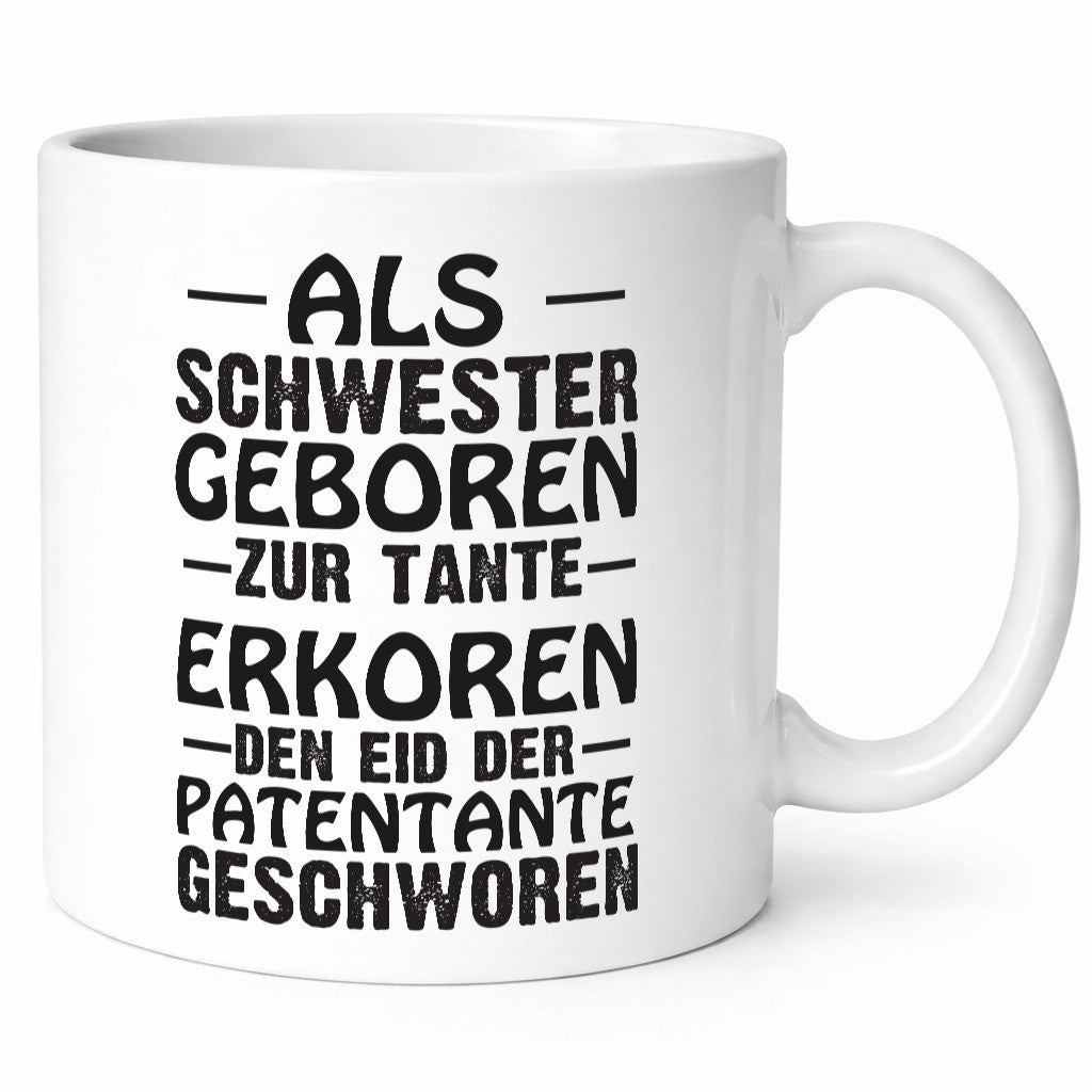 Eid der Patentante | Tante Tasse Schwester Humor lustig Geschenkidee Geschenk