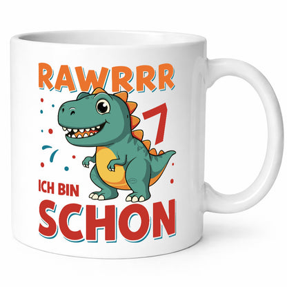 7. Geburtstag | 7 Jahre Raw ich bin schon T-Rex Geschenk Geschenkidee lustiger