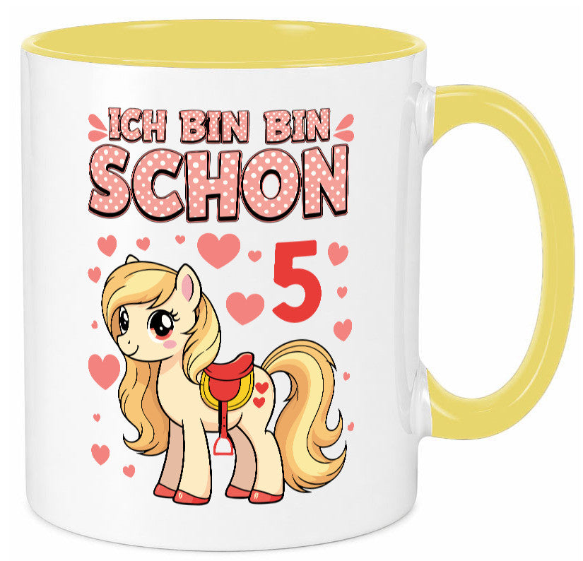 5. Geburtstag | 5 Jahre Mädchen Reiten Pony Humor Geschenkidee Tasse
