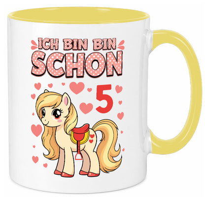 5. Geburtstag | 5 Jahre Mädchen Reiten Pony Humor Geschenkidee Tasse