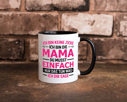Keine Zicke, Mama | Schleifchen lustiger Spruch Geschenk Familie Geschenkidee