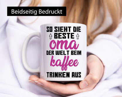 Beste Oma der Welt | Großmutter Tasse lustiger Spruch Geschenk Familie