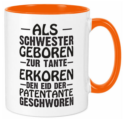 Eid der Patentante | Tante Tasse Schwester Humor lustig Geschenkidee Geschenk
