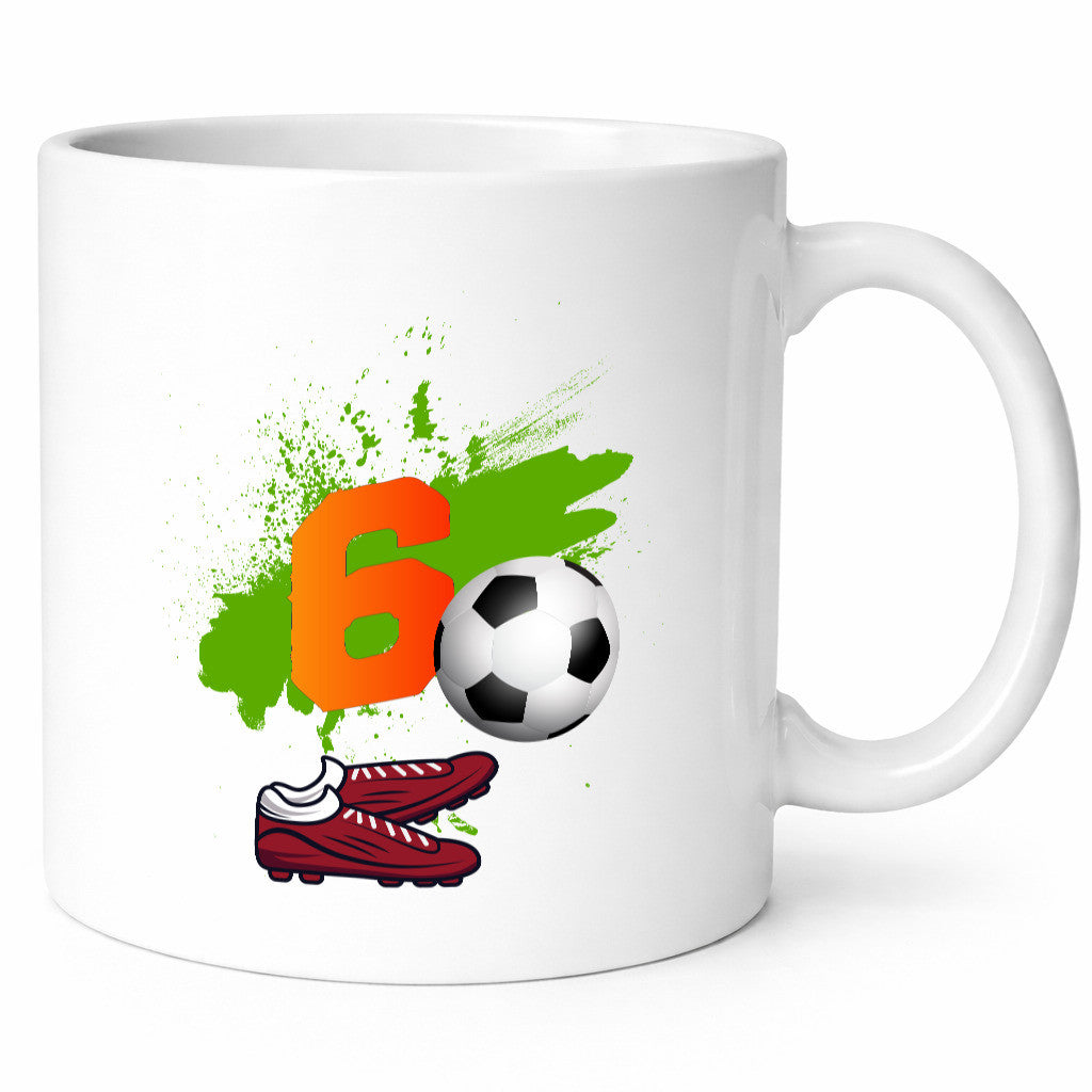 6. Geburtstag | Jungen Fußball Fußballspieler Humor Geschenkidee Tasse