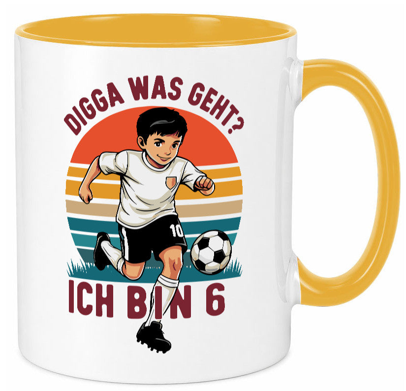 6 Geburtstag | Jahre Digga was geht ab Fußball lustiger Spruch Geschenk