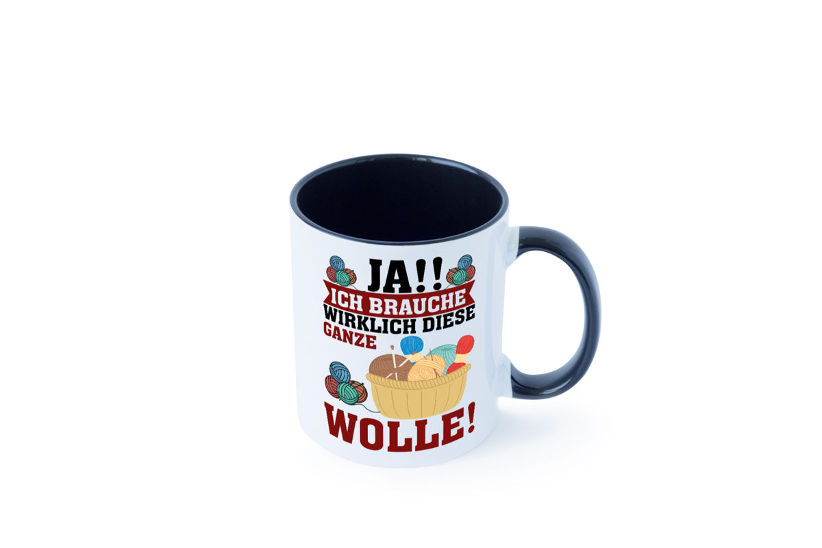 Ja! Ich brauche Wolle | häkeln Häkelzubehör Geschenk Humor Geschenkidee Tasse