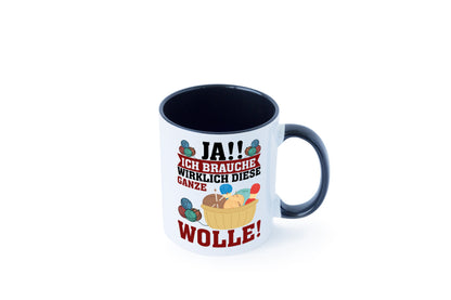 Ja! Ich brauche Wolle | häkeln Häkelzubehör Geschenk Humor Geschenkidee Tasse