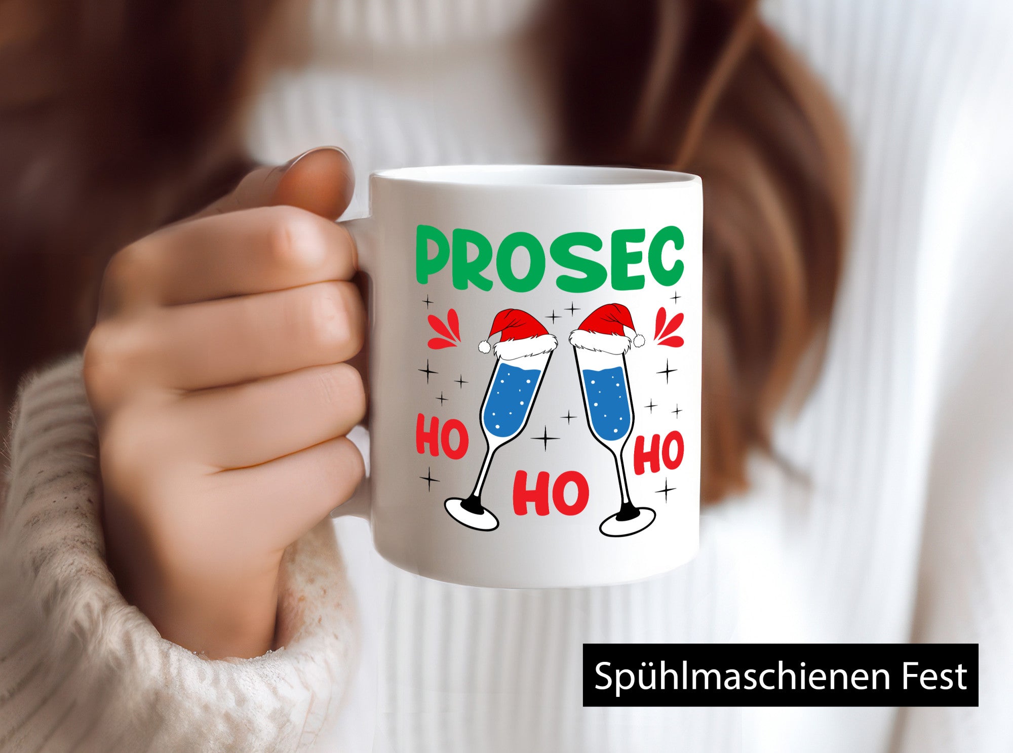 Prosec ho | Weihnachten Christmas lustig Humor Geschenkidee Geschenk Tasse