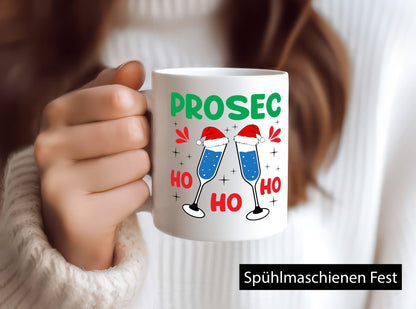 Prosec ho | Weihnachten Christmas lustig Humor Geschenkidee Geschenk Tasse