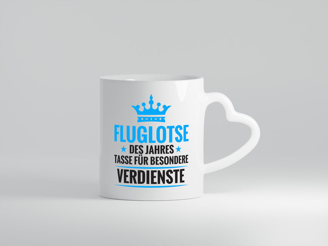 Besonderer Verdienst: Fluglotse | Flugverkehr Flughafen lustiger Spruch Tasse