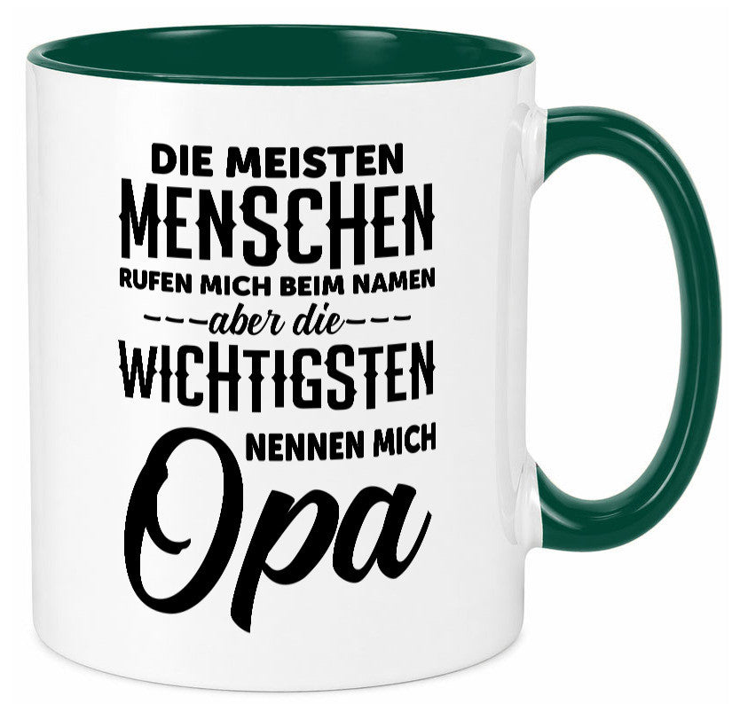 Die wichtigsten nennen mich Opa | Großvater Enkelkinder lustiger Spruch Tasse