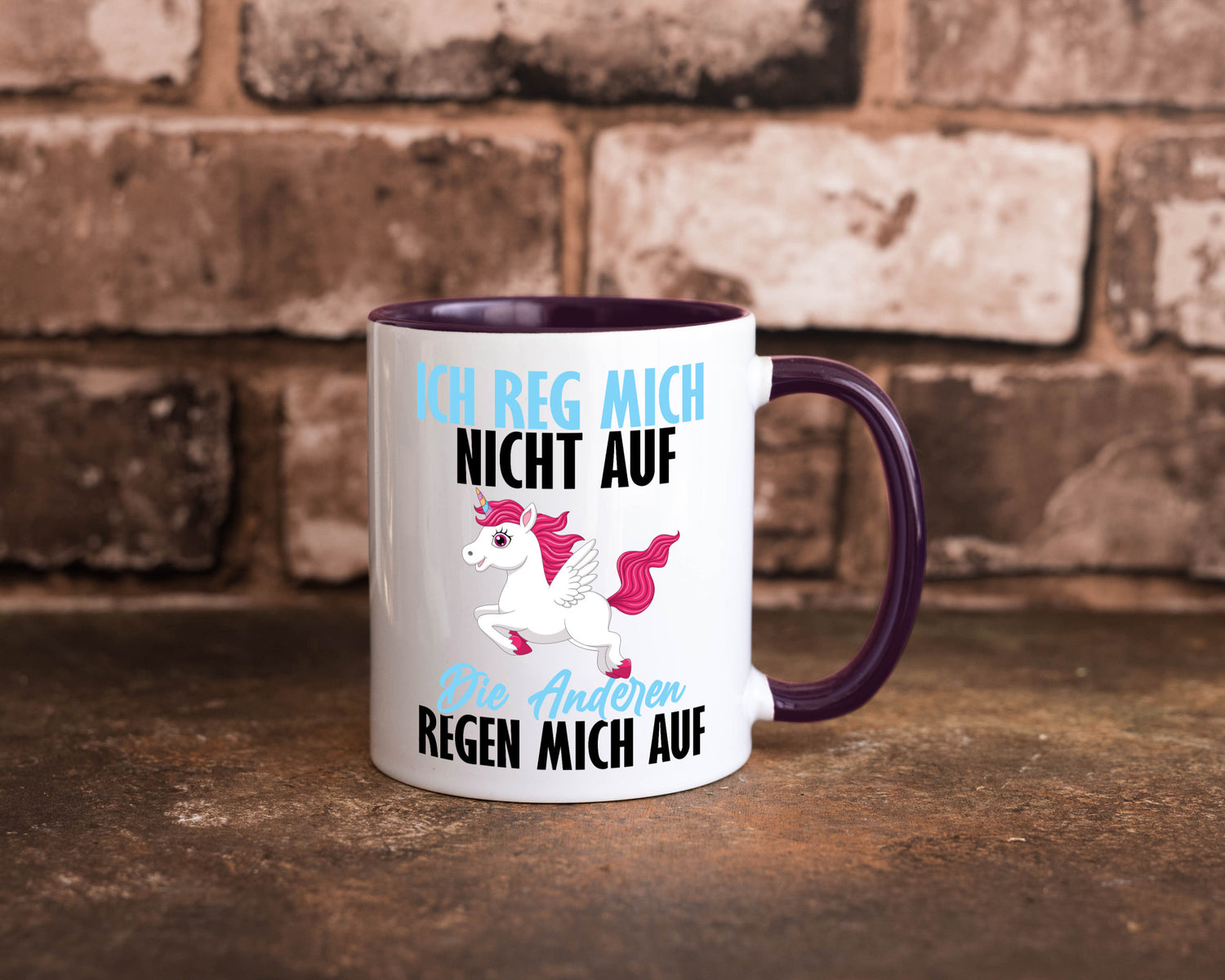 Ich reg mich nicht auf lustiger Spruch Geschenk Humor Geschenkidee Tasse