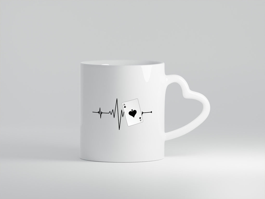 Karten Herzschlag | Poker Karte Pik Ass Spieler Humor Geschenkidee Tasse