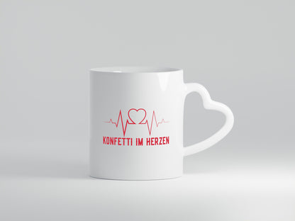 Konfetti im Herzen | bunter Herzschlag Karneval Fasching Geschenk Humor