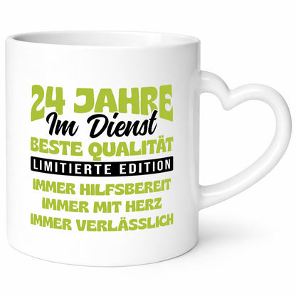 24 Jahre im Dienst | Jubiläum Arbeit v4 lustig Kollegen Büro Geschenk Tasse