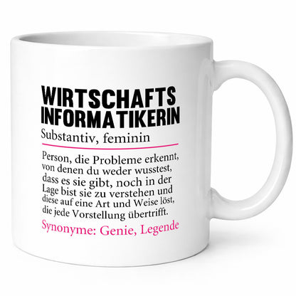 Wirtschaftsinformatikerin | Wirtschaft Informatik lustiger Spruch Geschenk Tasse