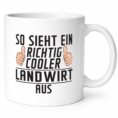 Richtig Cooler Landwirt | Bauer Landwirtschaft lustig Humor Geschenkidee Tasse
